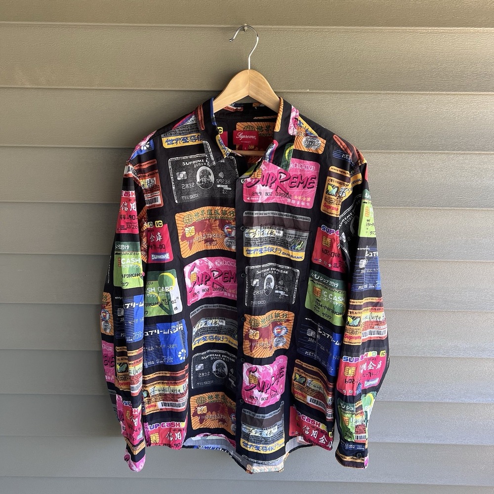 Supreme Credit Cards Shirt Size L Button Up